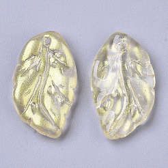 Transparent Spray Painted Glass Pendants&nbsp;X1-GLAA-T013-02-A01