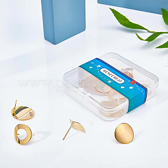 Brass Stud Earring Findings&nbsp;KK-BC0006-45G