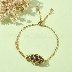 Natural Amethyst Bullet Link Slider Bracelets&nbsp;BJEW-JB09902-05