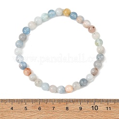 6MM Natural Aquamarine Round Beaded Stretch Bracelets&nbsp;BJEW-JB14423