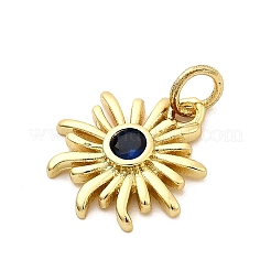 Sun Brass Micro Pave Cubic Zirconia Pendants&nbsp;KK-C134-11G-04