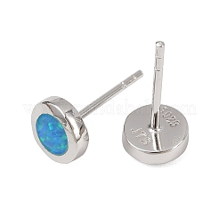 Opal Flat Round Stud Earrings&nbsp;JE1124A