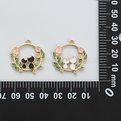 20Pcs 2 Colors Alloy Enamel Pendants&nbsp;ENAM-CJ0004-20