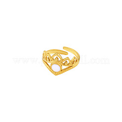 304 Stainless Steel Cuff Open Rings for Women&nbsp;WGDF800-02