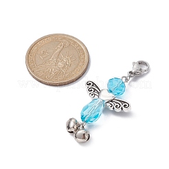 Iron Bell & Angel Glass Pendant Decorations&nbsp;HJEW-JM01325