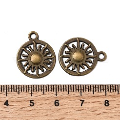 Sun Tibetan Style Alloy Pendants&nbsp;TIBEP-S295-54AB-NR