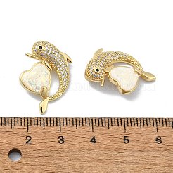 Brass Micro Pave Clear Cubic Zirconia Pendants&nbsp;KK-A221-21B-G