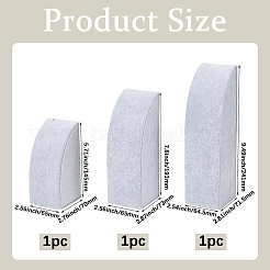 3Pcs 3 Sizes Vertical Wooden Covered with Velvet Necklace Display Stands&nbsp;NDIS-WH20001-03A