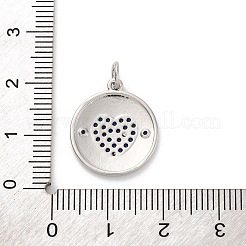 Brass Micro Pave Cubic Zirconia Pendants&nbsp;KK-U033-11P-02