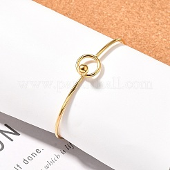 304 Stainless Steel Bangle&nbsp;BJEW-H530-01G