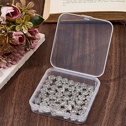 60Pcs Tibetan Style Alloy Oval Beads&nbsp;TIBEB-SC0001-59