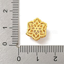 Rack Plating Brass Snowflake Multi-Strand Links&nbsp;KK-P277-33G