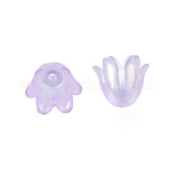 6-Petal Imitation Jelly Acrylic Bead Caps&nbsp;JACR-T002-02A