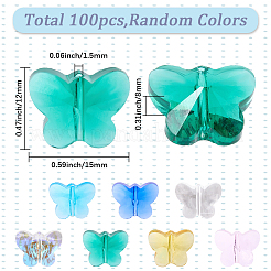 100Pcs Transparent Glass Beads&nbsp;GLAA-SP0001-51