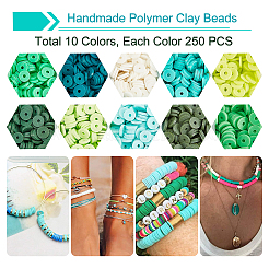 Handmade Polymer Clay Beads&nbsp;CLAY-FH0001-02B-02