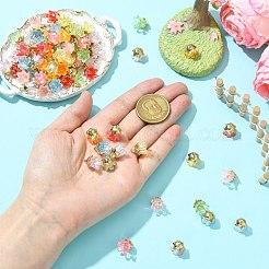 90Pcs 9 Colors Acrylic Pendants&nbsp;OACR-CJ0002-58