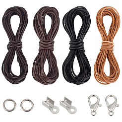 DIY Cowhide Cord Necklaces Bracelets Making Kits&nbsp;DIY-CL0002-45
