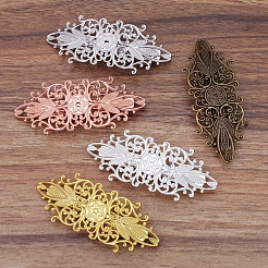 Vintage Hair Accessories Iron Hair Barrette Findings&nbsp;OHAR-PW0001-035AB
