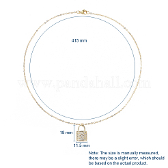 Brass Micro Pave Cubic Zirconia Pendant Necklace&nbsp;NJEW-JN02672-01