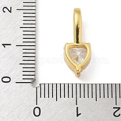 Brass Micro Pave Cubic Zirconia Pendants&nbsp;KK-U050-03G-02