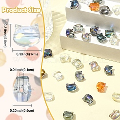 100Pcs 10 Colors Electroplate Glass Beads&nbsp;EGLA-YW0005-25