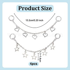4Pcs Iron Boot Strap Chains&nbsp;HJEW-OC00219