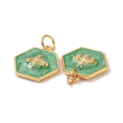 Rack Plating Brass Enamel Pendants&nbsp;KK-H431-10G