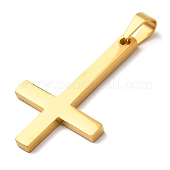 304 Stainless Steel Christian Inverted Cross Pendants&nbsp;STAS-F323-10G