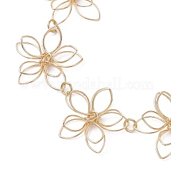 Brass Flower Links Bracelets for Women&nbsp;BJEW-JB10613