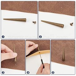 24Pcs 4 Colors Alloy Rivets Set&nbsp;FIND-WR0011-61