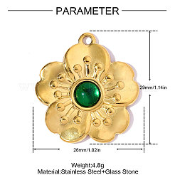 304 Stainless Steel Glass Pendants&nbsp;STAS-OY008-60G