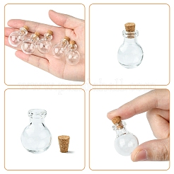8Pcs Round Glass Bottle for Bead Containers&nbsp;BOTT-FS0001-03