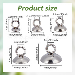 100Pcs 5 Styles 201 Stainless Steel Bead Cap Pendant Bails&nbsp;STAS-GO0001-11