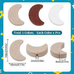 12Pcs 3 Colors Silicone Focal Beads&nbsp;SIL-SC0002-75