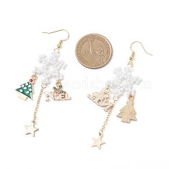 Alloy Enamel Dangle Earrings&nbsp;EJEW-TA00727