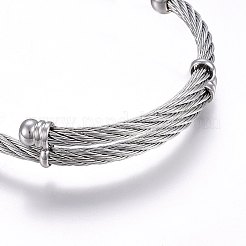304 Stainless Steel Bangles&nbsp;BJEW-O163-02P