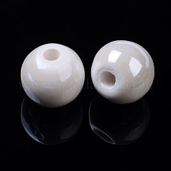 Glazed Porcelain Round Beads&nbsp;X-PORC-S489-10mm-01