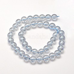 Electroplated Synthetic Quartz Bead Strands&nbsp;EGLA-J061-8mm-AB02