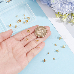 40Pcs 4 Styles Golden Plated 201 & 304 Stainless Steel Cup Pearl Peg Bails Pin Pendants&nbsp;STAS-BBC0010-19
