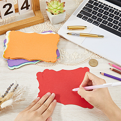 50Pcs 10 Colors DIY Paper Blank Greeting Cards&nbsp;AJEW-CP0010-26A