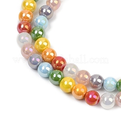 Electroplate Glass Beads Strands&nbsp;EGLA-D300-10-8mm