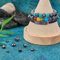 135Pcs 9 Styles Non-magnetic Synthetic Hematite Beads&nbsp;G-CD0001-12
