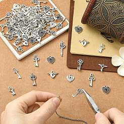 100Pcs 10 Styles Tibetan Style Alloy Pendants&nbsp;TIBEP-CJ0003-57