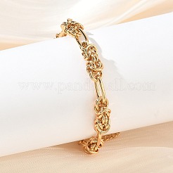 Unisex 304 Stainless Steel Byzantine Chains Bracelets&nbsp;BJEW-G790-06G