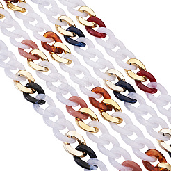 Transparent Acrylic Handmade Curb Chain&nbsp;AJEW-TA0001-10