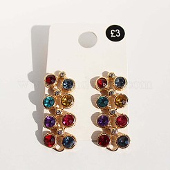 Alloy Rhinestone Dangle Stud Earrings&nbsp;FS-WG7E495-01