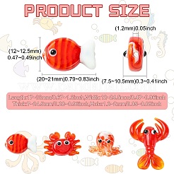 8Pcs 4 Styles Handmade Lampwork Beads Sets&nbsp;LAMP-CJ0003-13