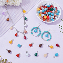 100Pcs Imitation Gemstone Acrylic Pendants&nbsp;PALLOY-AR00038