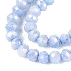 Anti-Tarnish Dyed Rondelle Glass Beads Strands&nbsp;EGLA-T021-3mm-17-04