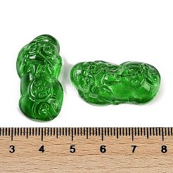 Spray Painted Imitation Jade Glass Beads&nbsp;GLAA-Z007-01D
